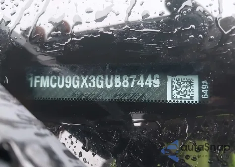 2016 Ford Escape Se z USA, uszkodzony, nr VIN 1FMCU9GX3GUB87449